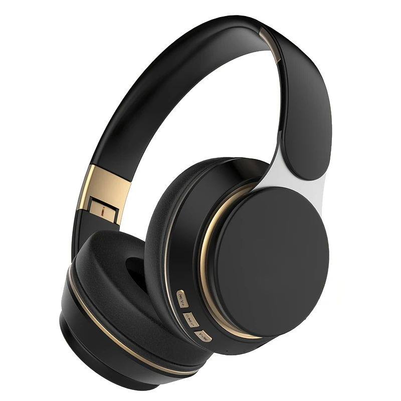 Wireless BT Headphones Over Ear Comfortable Foldable Headset with Built