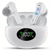 Mosyxe Wireless Earbuds, Headphones BT5.4 with LED Power Display Charging Case