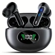 Mosyxe Wireless Earbuds, Headphones BT5.4 with LED Power Display Charging Case