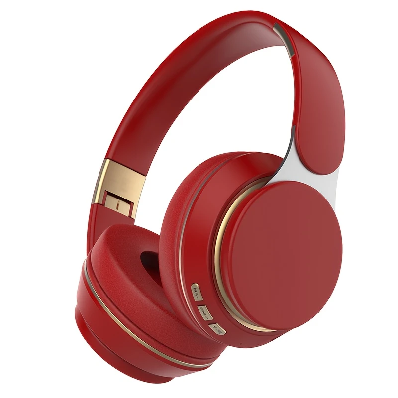Wireless BT Headphones Over Ear Comfortable Foldable Headset with Built