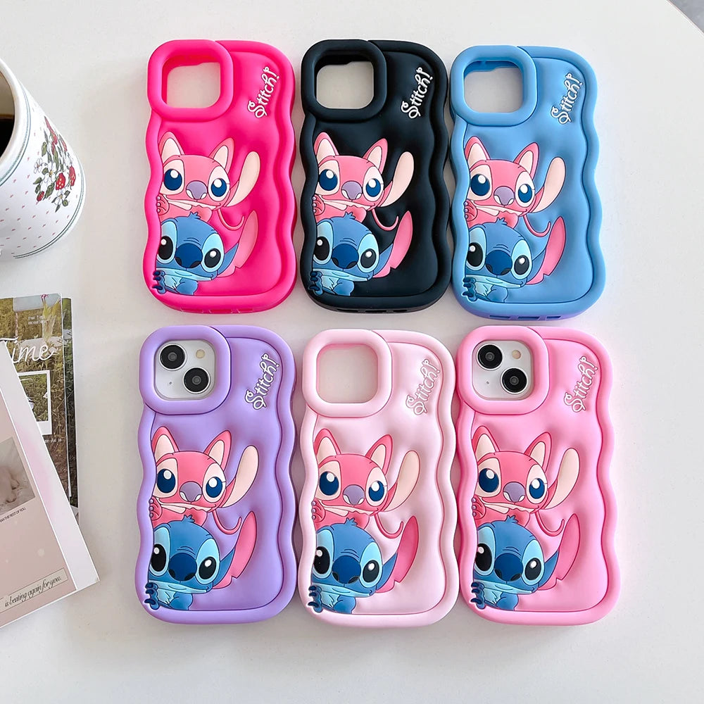 Candy Couple Stitch Looking Case for iPhone Series