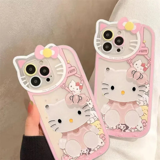Hello Kitty Makeup Mirror Phone Case for iPhone