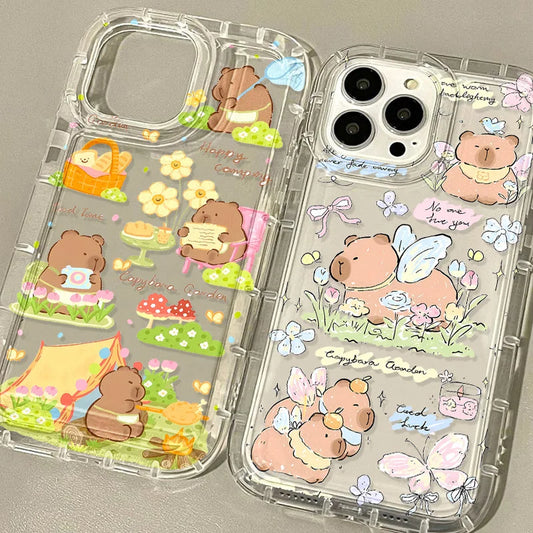 Funny Cute Cartoon Capybara iPhone Case