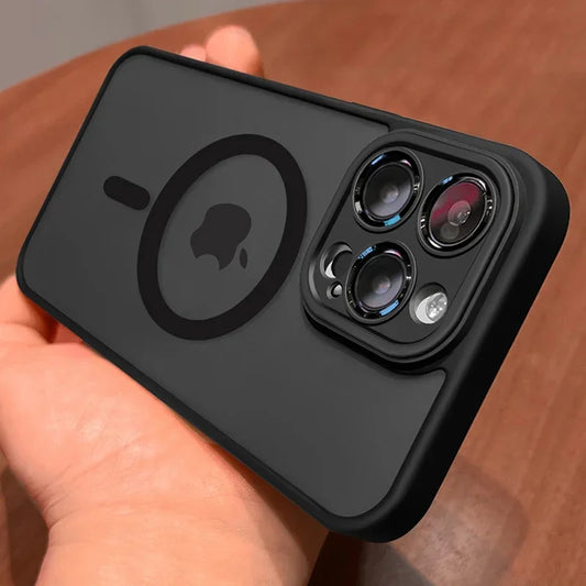 Luxury Magnetic Matte Translucent Shockproof Case for iPhone Pro Max